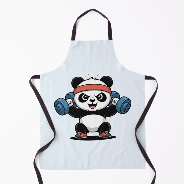 Item preview, Cute Weightlifting Panda – Funny Gym Animal Vector Design designed and sold by designedbyNil.