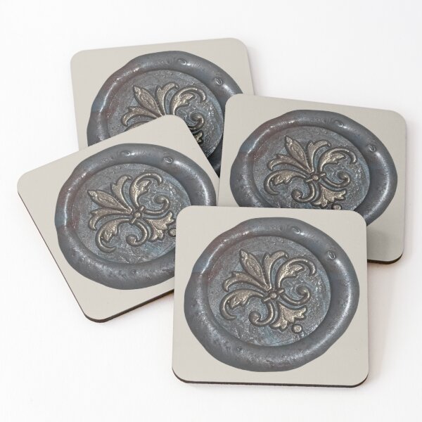 Item preview, Wax Seal - Fleur de lis, embellished, grey/bronze designed and sold by Elinda96.