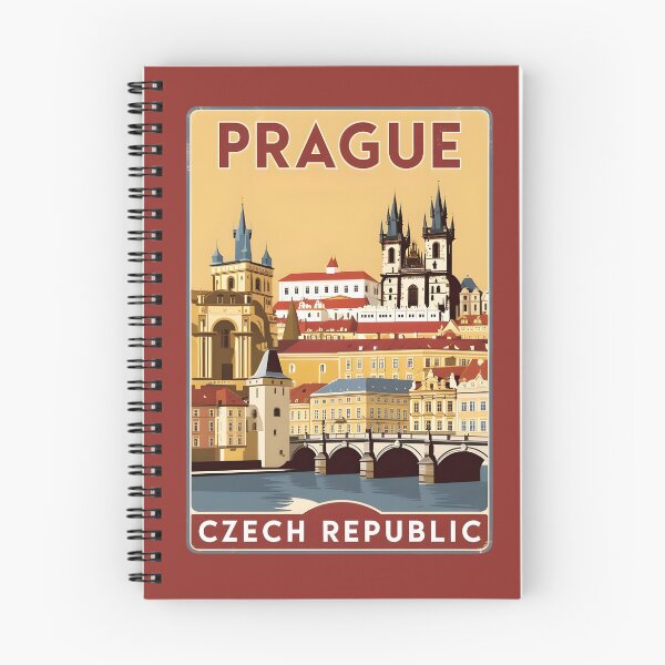 Item preview, A Vintage Travel Illustration of Prague - Czech Republic designed and sold by GoodOldVintage.