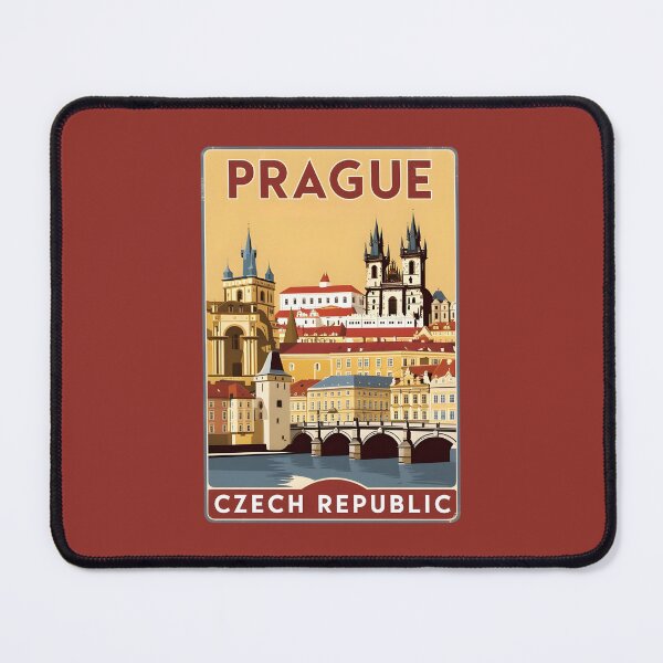 Item preview, A Vintage Travel Illustration of Prague - Czech Republic designed and sold by GoodOldVintage.
