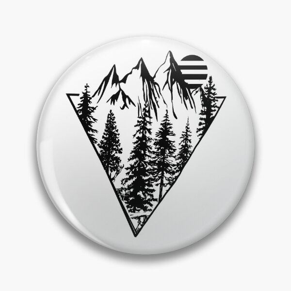 Item preview, Minimalist geometric nature minimal pine forest trees landscape designed and sold by Alexaltay.