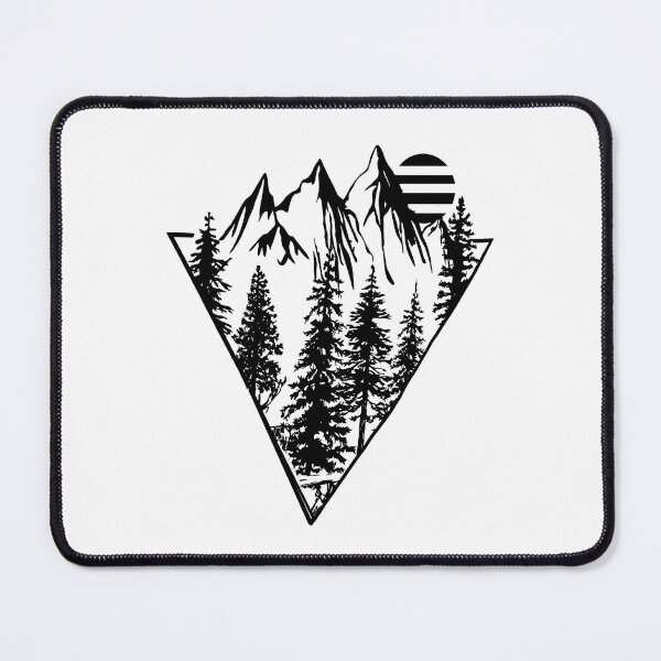 Item preview, Minimalist geometric nature minimal pine forest trees landscape designed and sold by Alexaltay.