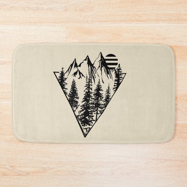 Item preview, Minimalist geometric nature minimal pine forest trees landscape designed and sold by Alexaltay.