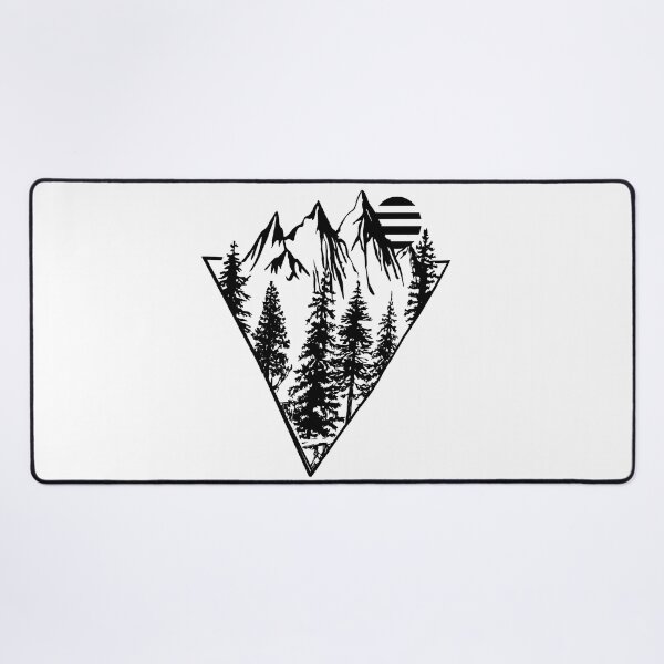 Item preview, Minimalist geometric nature minimal pine forest trees landscape designed and sold by Alexaltay.
