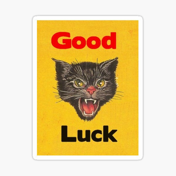 Item preview, good luck black cat designed and sold by Avaloncu.