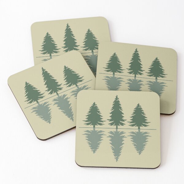 Item preview, Reflection minimalist pine trees forest minimal landscape art designed and sold by Alexaltay.