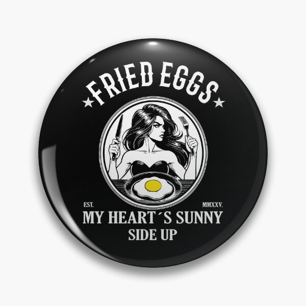 Item preview, Fried egg – My Heart’s Sunny Side Up – cool breakfast design designed and sold by RetroMaritalArt.