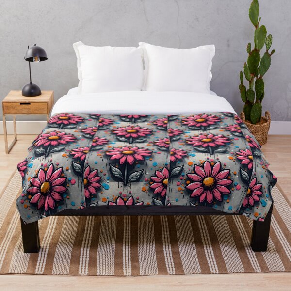 Item preview, Urban Contrast Daisy - Graffiti Flow designed and sold by Ajay Creative Studio.