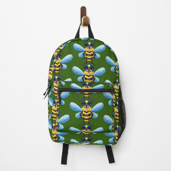 Item preview, European honey bee (Apis mellifera), Capitan bee with police hat, Cute flying honeybee officer character, bee in a policeman's cap designed and sold by Danler.