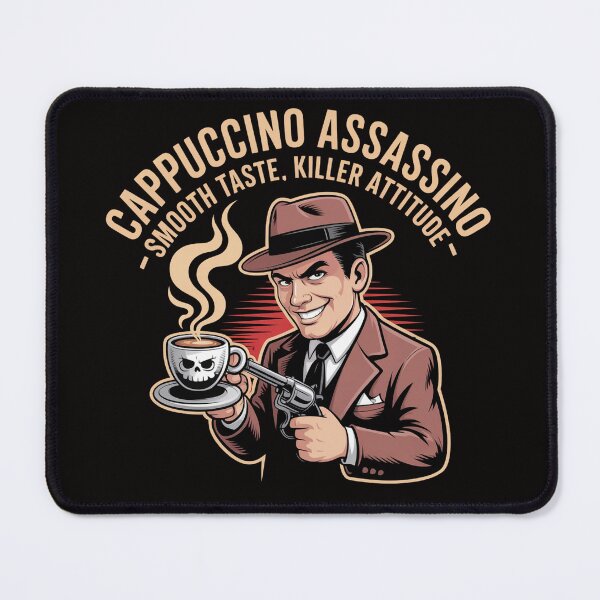 Item preview, Cappuccino Assassino – Funny Mafia Coffee Lover T-Shirt designed and sold by Slavicsoul.