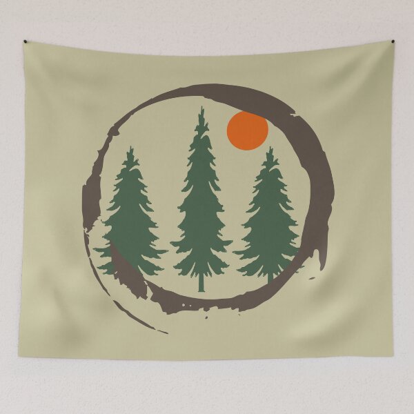 Item preview, Minimalist pine trees forest silhouette minimal landscape art designed and sold by Alexaltay.