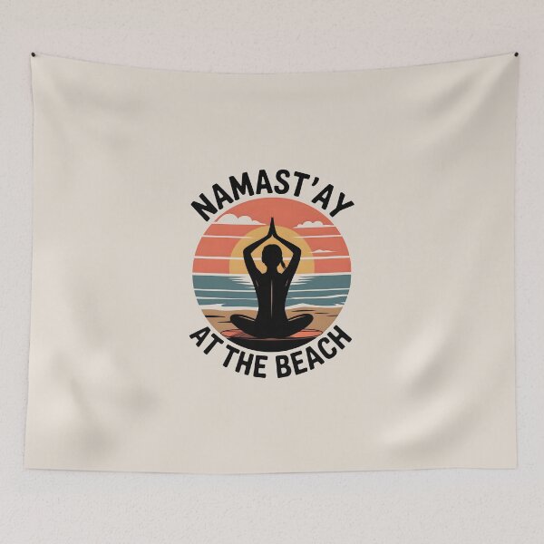 Item preview, Namast’ay at the Beach Funny Relaxing Summer Quote designed and sold by Jollys-ArtShop.