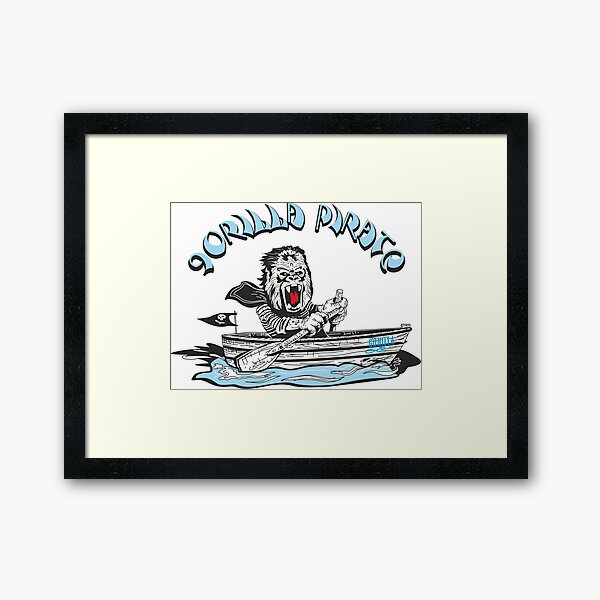 Vista previa del artículo con la obra «Pirata gorila», diseñado y vendido por AleksARTua.