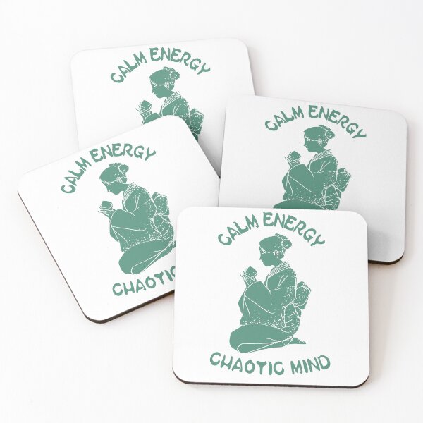 Item preview, Calm Energy, Chaotic Mind – Matcha Aesthetic T-Shirt designed and sold by LowEffortLab5.