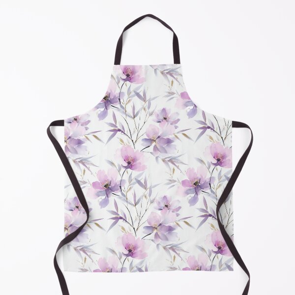Item preview, Lilac Whisper – Watercolor Blossoms in Lavender and Gold designed and sold by Moisky Patterns.