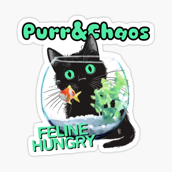 Item preview, Purr & Chaos - feline hungry designed and sold by maggiehuth.