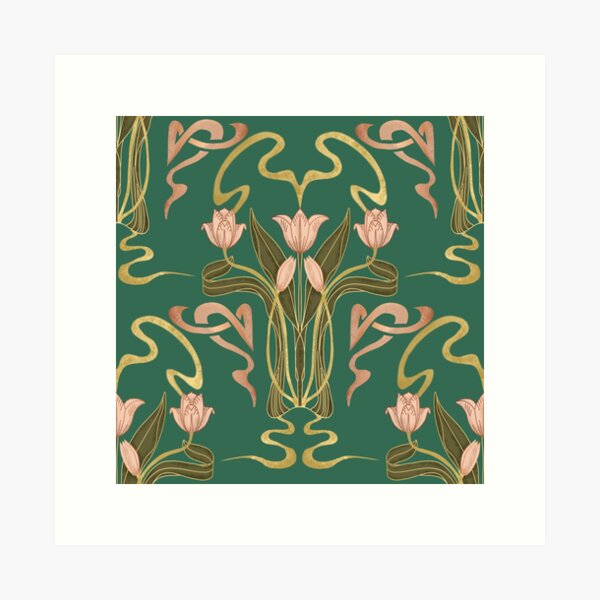 Item preview, Art Nouveau Serene Blossom Forest Grove designed and sold by susycosta.