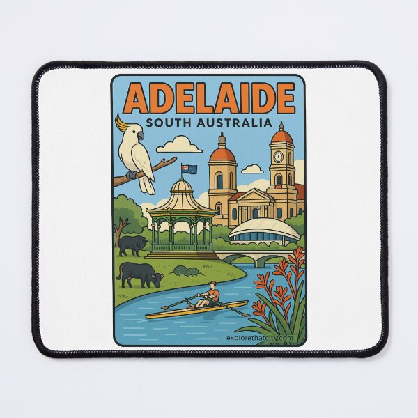 Item preview, Adelaide, South Australia – Retro Travel Design designed and sold by Explore That City.
