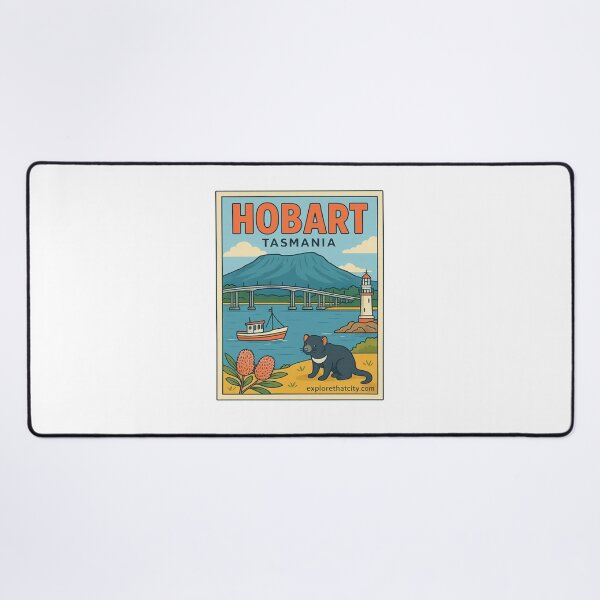 Item preview, Hobart, Tasmania – Retro Travel Design designed and sold by Explore That City.