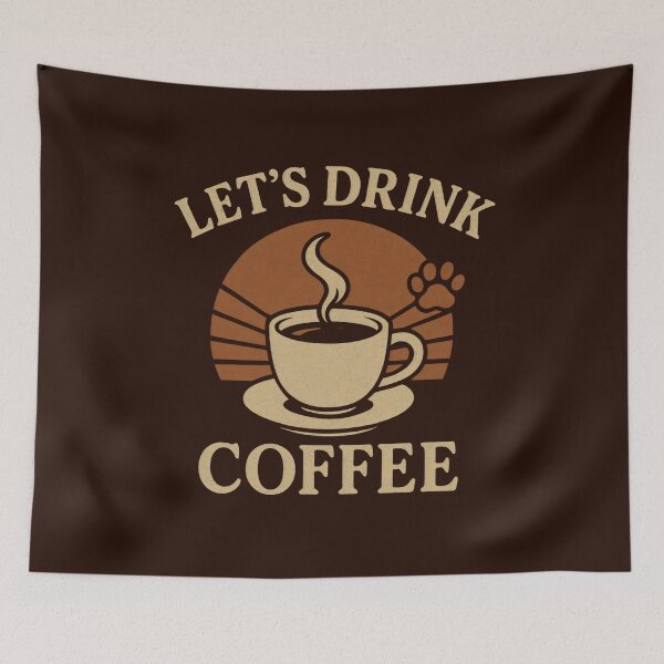 Item preview, Let's Drink Coffee designed and sold by DemureArtsy.