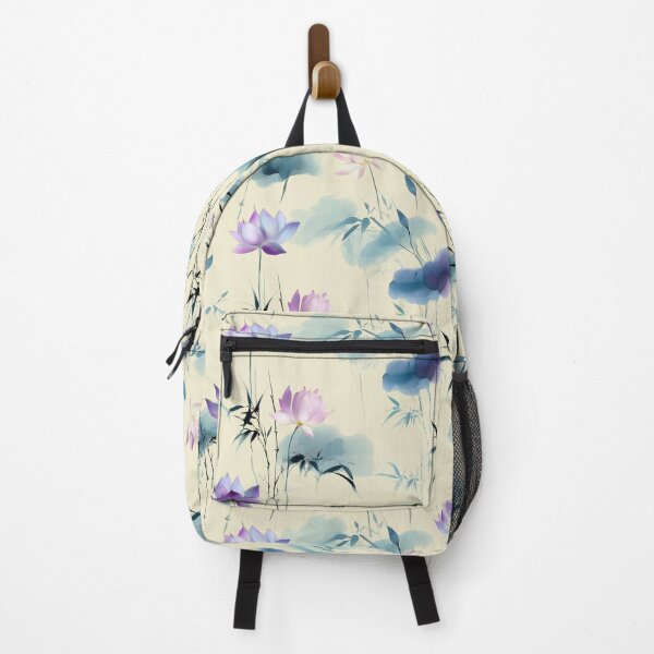 Item preview, Lotus Reverie – Dreamy Watercolor Blooms on Misty Cream designed and sold by Moisky Patterns.