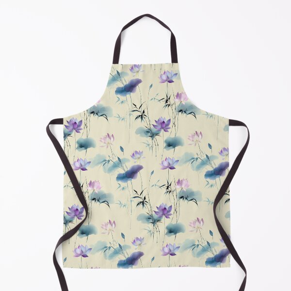 Item preview, Lotus Reverie – Dreamy Watercolor Blooms on Misty Cream designed and sold by Moisky Patterns.