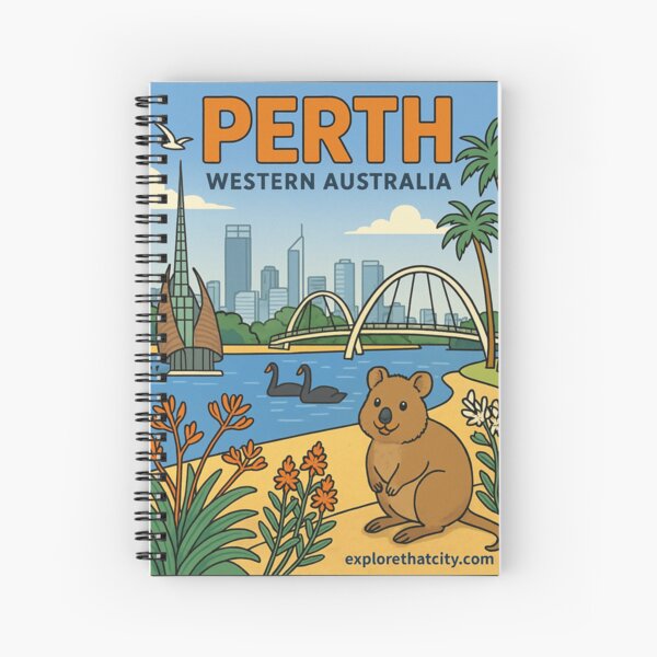 Item preview, Perth, Western Australia – Retro Travel Design designed and sold by Explore That City.