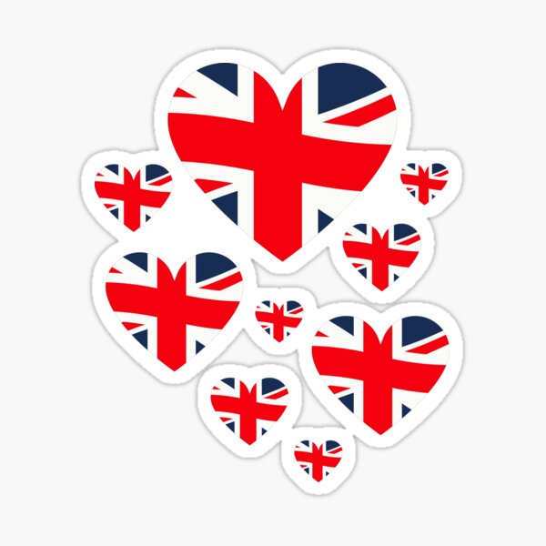 Item preview, British Hearts Flag  designed and sold by Minimalismat.
