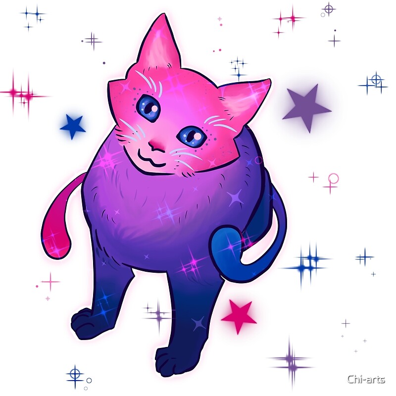 “Bi Kitty” by Chi-arts | Redbubble