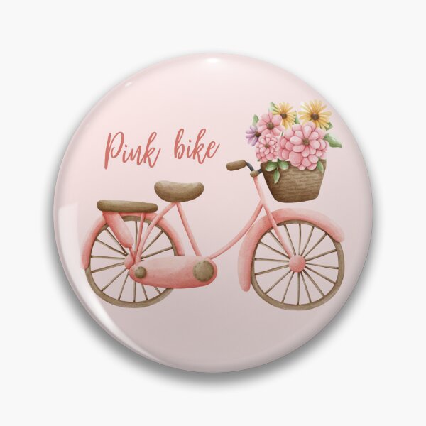 Item preview, Charming Pink Bike with Floral Accents: A Whimsical Design for Nature Lovers designed and sold by BMLprint ⭐⭐⭐⭐⭐.