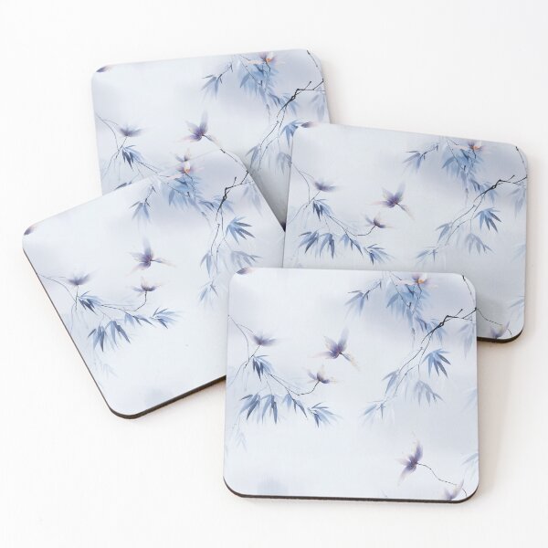 Item preview, Whispers of Blue Bamboo – Ethereal Floral Flow designed and sold by Moisky Patterns.