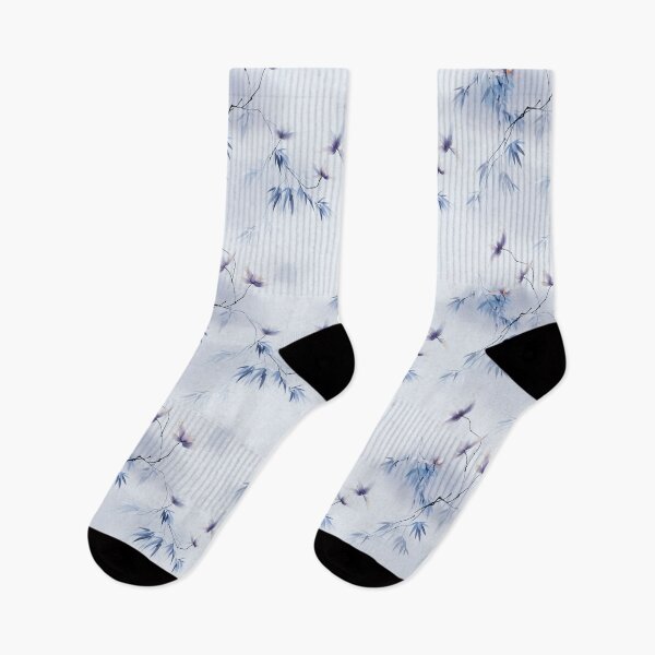 Item preview, Whispers of Blue Bamboo – Ethereal Floral Flow designed and sold by Moisky Patterns.