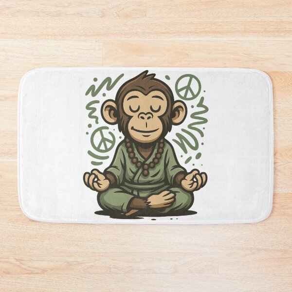 Item preview, Monkey Thinker – Peaceful Zen Meditation Chimp designed and sold by VIBE CRAFT STUDIO.