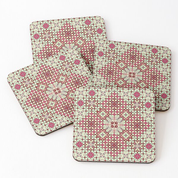 Item preview, Red and Beige Miniature Mosaic Design designed and sold by Tarjiart.