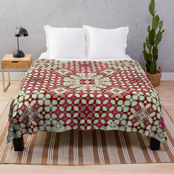 Item preview, Red and Beige Miniature Mosaic Design designed and sold by Tarjiart.