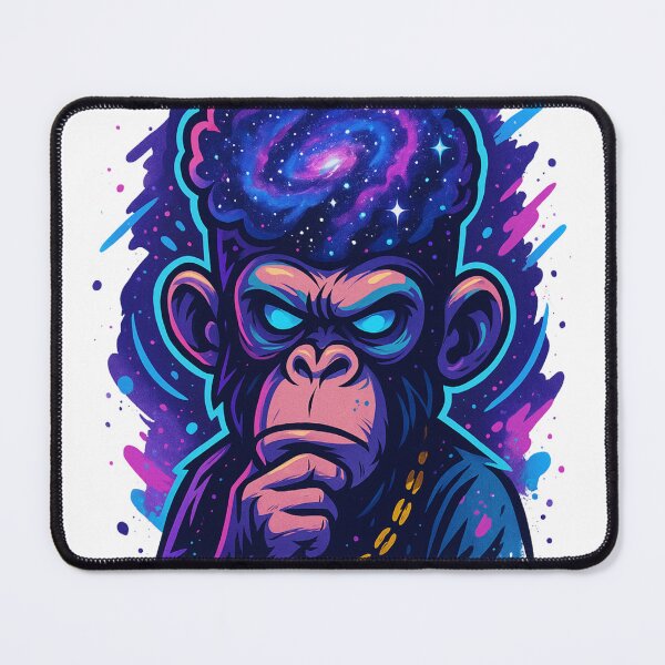 Item preview, Monkey Thinker – Galactic Mind and Cosmic Thoughts designed and sold by VIBE CRAFT STUDIO.