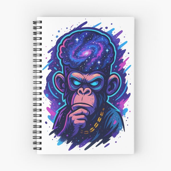 Item preview, Monkey Thinker – Galactic Mind and Cosmic Thoughts designed and sold by VIBE CRAFT STUDIO.