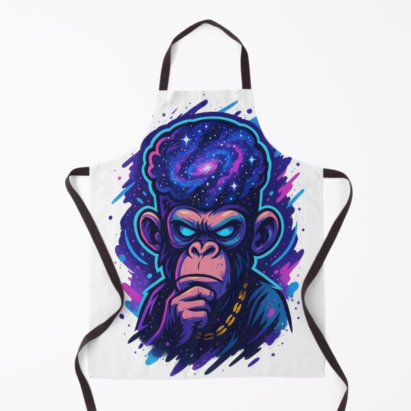 Item preview, Monkey Thinker – Galactic Mind and Cosmic Thoughts designed and sold by VIBE CRAFT STUDIO.