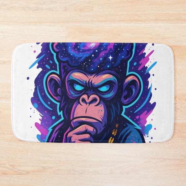 Item preview, Monkey Thinker – Galactic Mind and Cosmic Thoughts designed and sold by VIBE CRAFT STUDIO.