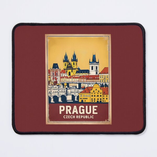 Item preview, A Vintage Travel Illustration of Prague - Czech Republic designed and sold by GoodOldVintage.