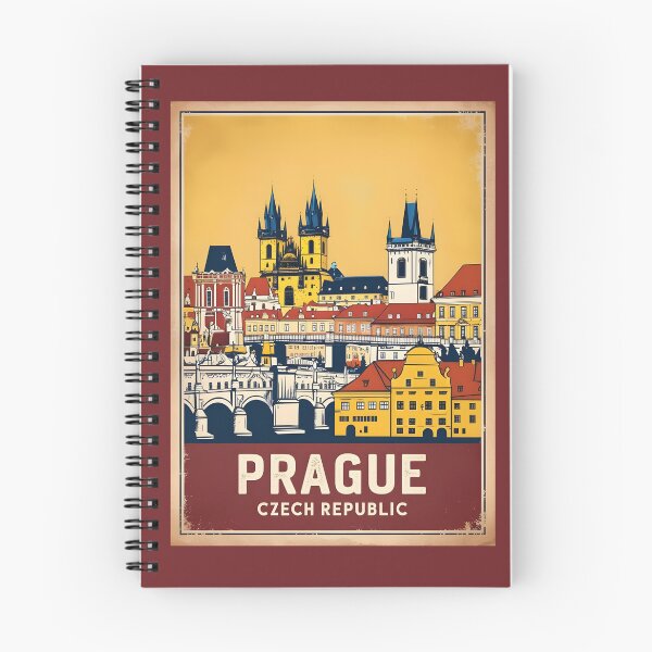 Item preview, A Vintage Travel Illustration of Prague - Czech Republic designed and sold by GoodOldVintage.