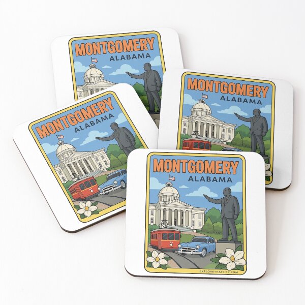 Item preview, Montgomery, Alabama – Retro Travel Design designed and sold by Explore That City.