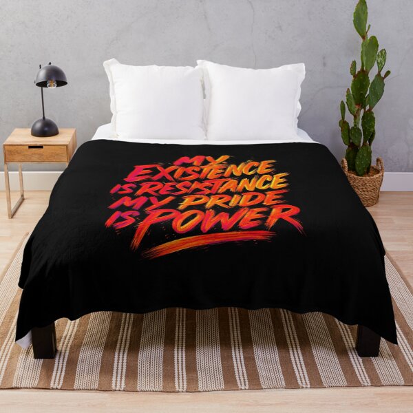 Item preview, My Existence Is Resistance – Powerful Pride Typography Quote designed and sold by Sepinik.