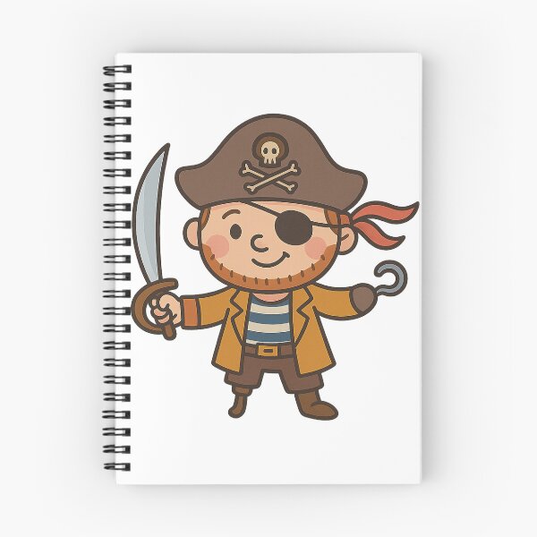 Item preview, Cute Pirate Cartoon with Hook and Sword designed and sold by cottoncode.