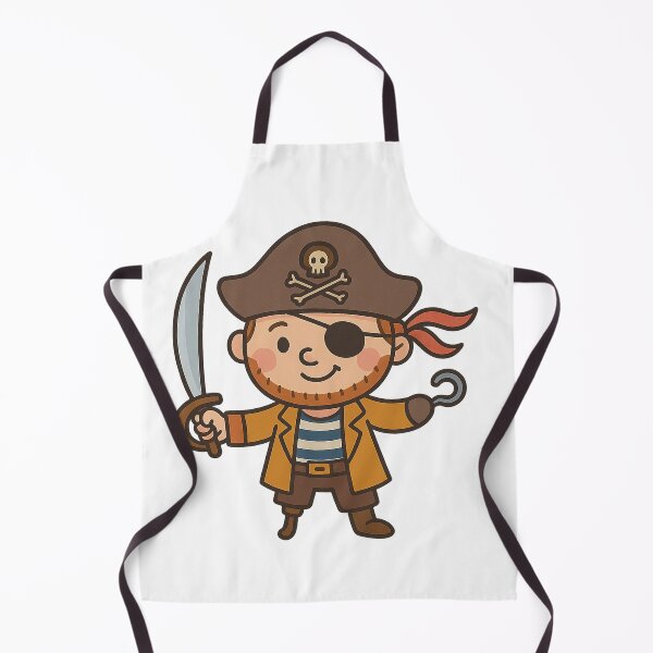 Item preview, Cute Pirate Cartoon with Hook and Sword designed and sold by cottoncode.