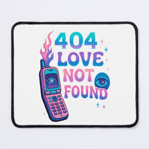Item preview, 404 Love Not Found – Vaporwave Glitch Aesthetic designed and sold by SpicyGraphicArt.