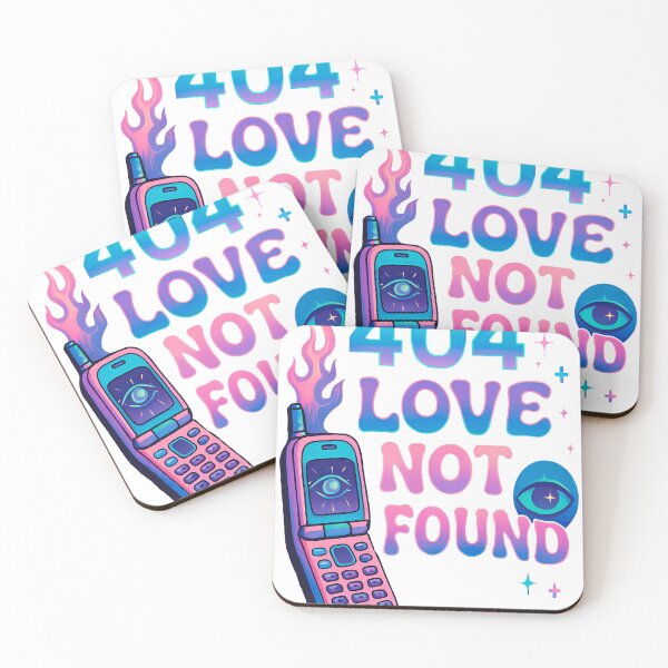 Item preview, 404 Love Not Found – Vaporwave Glitch Aesthetic designed and sold by SpicyGraphicArt.