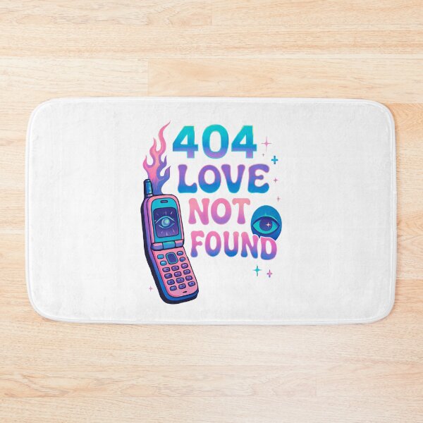Item preview, 404 Love Not Found – Vaporwave Glitch Aesthetic designed and sold by SpicyGraphicArt.