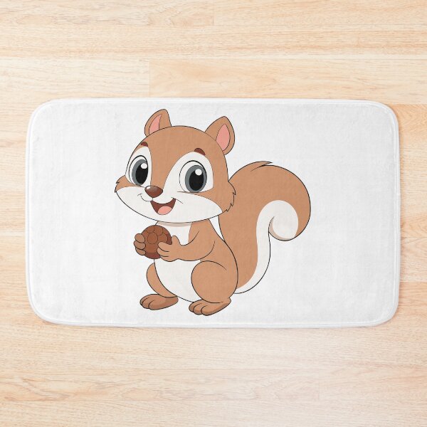 Item preview, Cartoon baby squirrel holding a hazelnut (v02) designed and sold by artSchip.