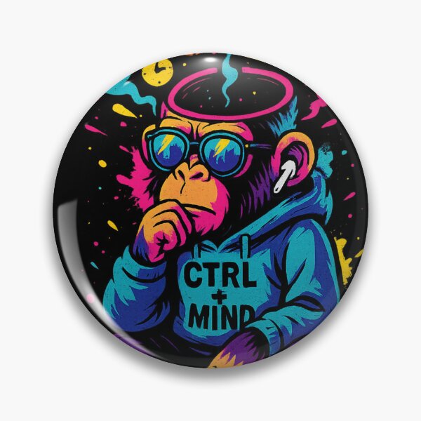 Item preview, Monkey Thinker – Digital Mind Control and Social Feels designed and sold by VIBE CRAFT STUDIO.